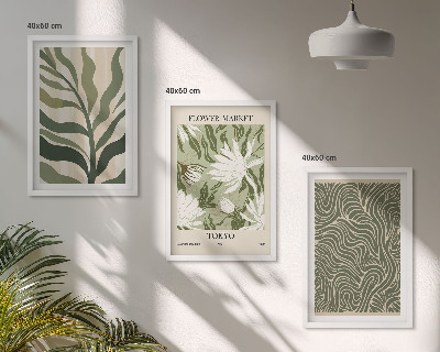 Composizione di quadri Motivi floreali, decorazioni boho