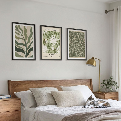 Composizione di quadri Motivi floreali, decorazioni boho
