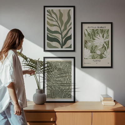 Composizione di quadri Motivi floreali, decorazioni boho