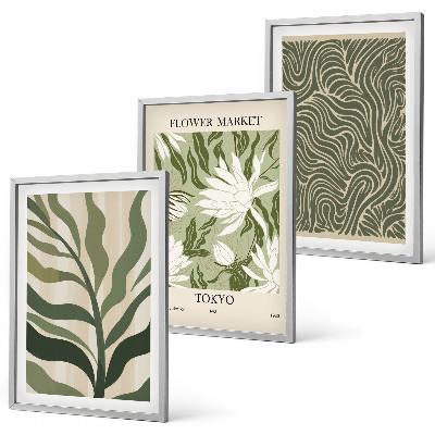Composizione di quadri Motivi floreali, decorazioni boho