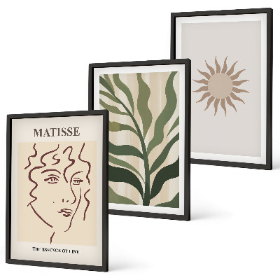 Set di quadri incorniciati Motivi astratti di piante