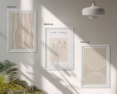 Composizione di quadri Decorazioni bohémien astratte
