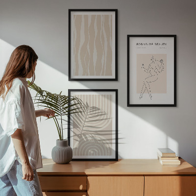Composizione di quadri Decorazioni bohémien astratte