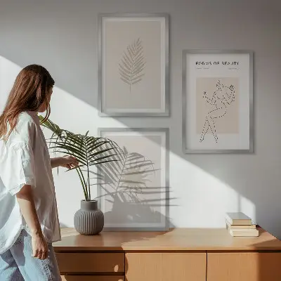 Set di quadri incorniciati collezione con forme minimaliste