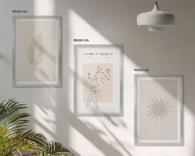 Set di quadri incorniciati collezione con forme minimaliste