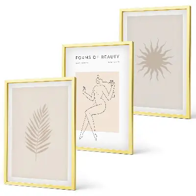 Set di quadri incorniciati collezione con forme minimaliste