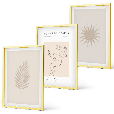 Set di quadri incorniciati Una collezione di forme minimaliste