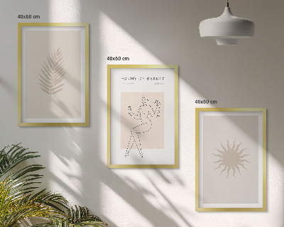 Set di quadri incorniciati Una collezione di forme minimaliste