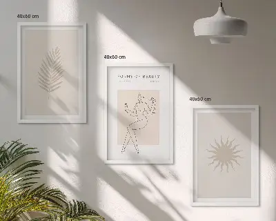 Set di quadri incorniciati collezione con forme minimaliste