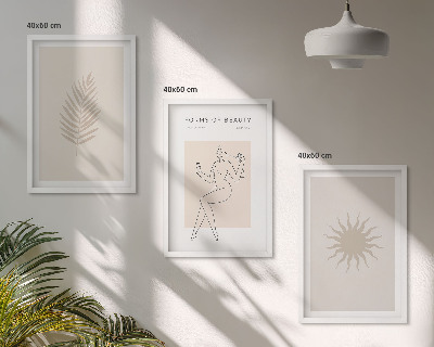 Set di quadri incorniciati Una collezione di forme minimaliste