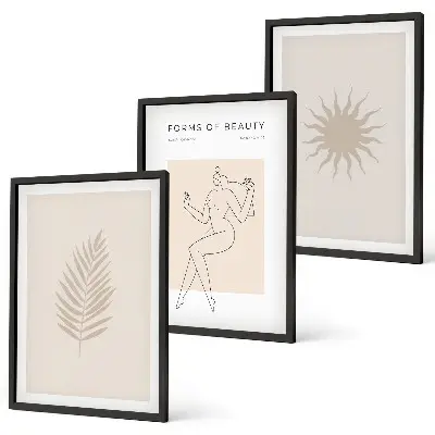 Set di quadri incorniciati collezione con forme minimaliste
