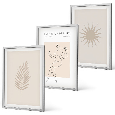 Set di quadri incorniciati Una collezione di forme minimaliste