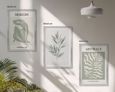 Set di 3 quadri Matisse acquerello boho design