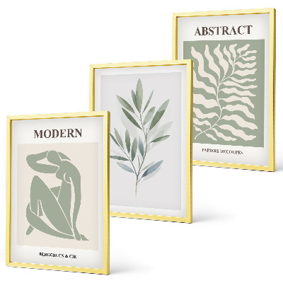 Set di 3 quadri Matisse acquerello boho design