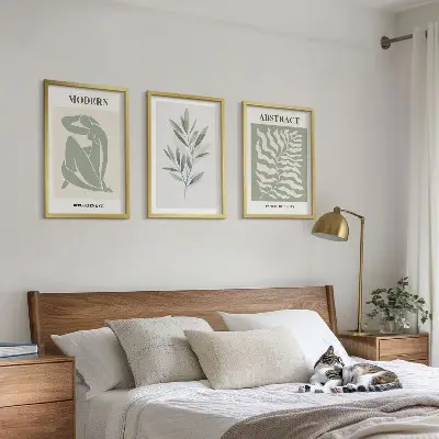 Set di 3 quadri con design bohémien ad acquerello in stile Matisse