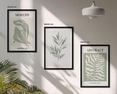 Set di 3 quadri Matisse acquerello boho design