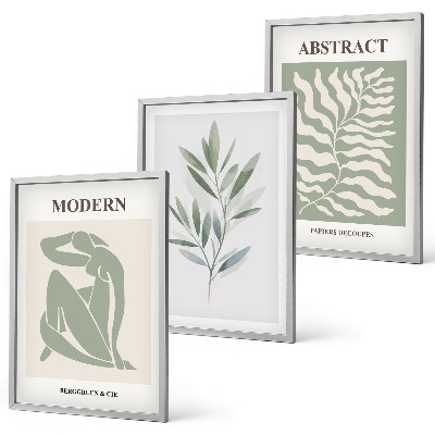 Set di 3 quadri Matisse acquerello boho design
