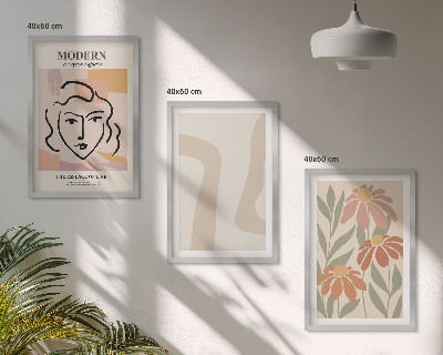 Set di 3 quadri donna astratta moderna