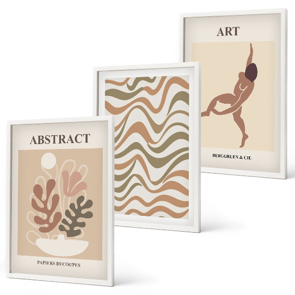 Set di quadri incorniciati Motivi astratti bohémien di Matisse