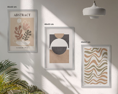 Set di 3 quadri Motivi di forme astratte