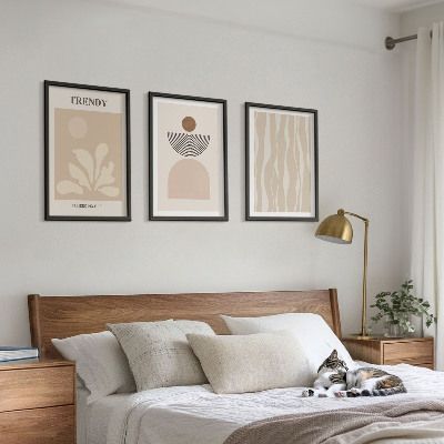 Set di quadri incorniciati Eleganti beige astratti