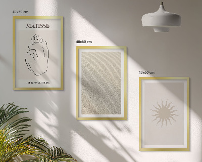 Composizione di quadri Linee di sabbia minimaliste sole