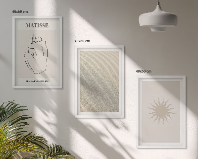 Composizione di quadri Linee di sabbia minimaliste sole