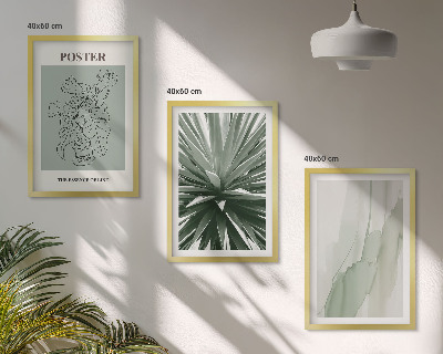 Set di quadri incorniciati Motivi vegetali in verde