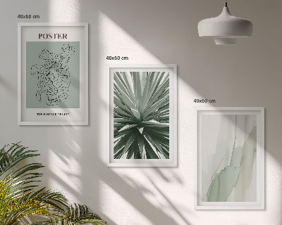 Set di quadri incorniciati Motivi vegetali in verde