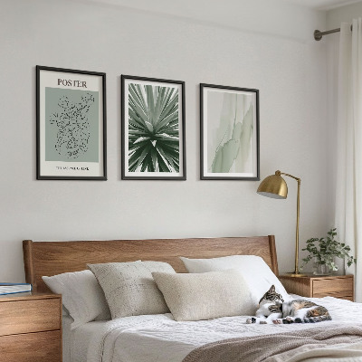 Set di quadri incorniciati Motivi vegetali in verde