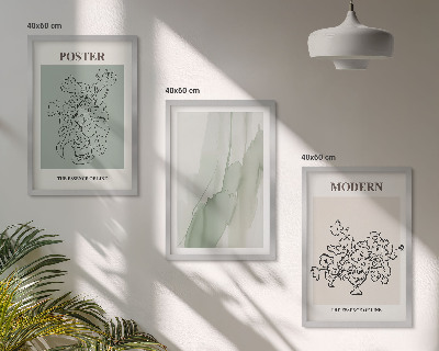 Set di 3 quadri Fiori in un vaso moderno