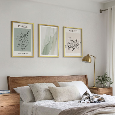 Set di 3 quadri Fiori in un vaso moderno
