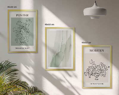 Set di 3 quadri Fiori in un vaso moderno