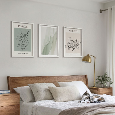 Set di 3 quadri Fiori in un vaso moderno