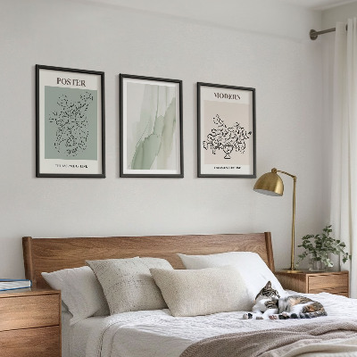 Set di 3 quadri Fiori in un vaso moderno