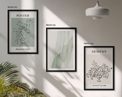 Set di 3 quadri Fiori in un vaso moderno