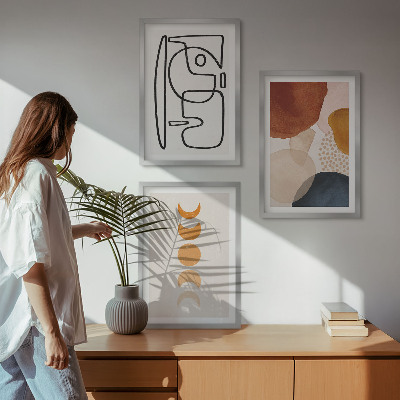 Set di quadri incorniciati Decorazioni astratte a colori