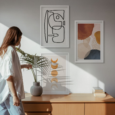 Set di quadri incorniciati Decorazioni astratte a colori