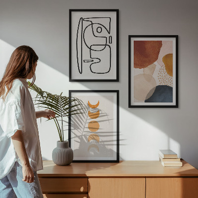 Set di quadri incorniciati Decorazioni astratte a colori