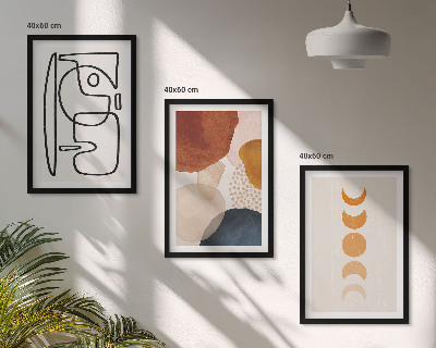 Set di quadri incorniciati Decorazioni astratte a colori