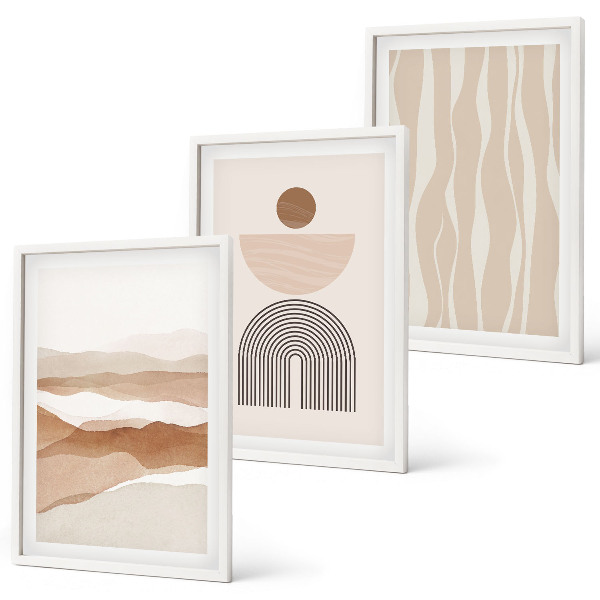 Set di quadri incorniciati Geometria astratta del paesaggio naturale