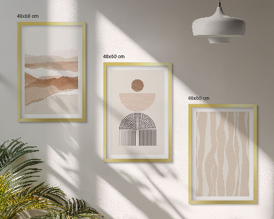 Set di quadri incorniciati Geometria astratta del paesaggio naturale