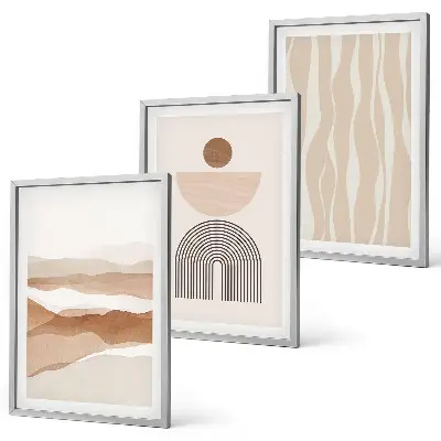 Set di quadri incorniciati con stampa a geometria astratta del paesaggio naturale