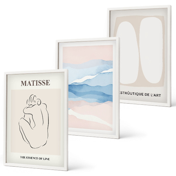 Set di 3 quadri Le forme astratte di Matisse
