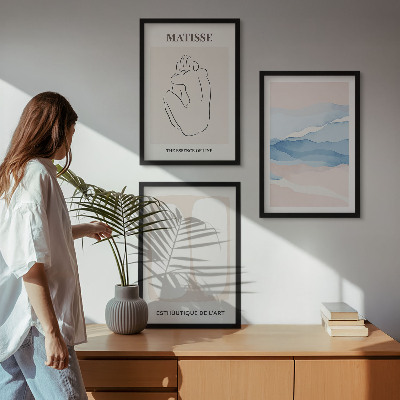 Set di 3 quadri Le forme astratte di Matisse