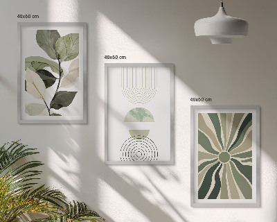 Composizione di quadri Motivi vegetali, geometria, vegetazione