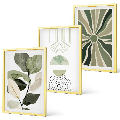 Composizione di quadri Motivi vegetali, geometria, vegetazione