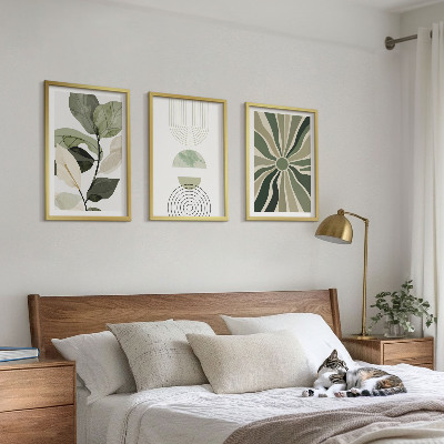 Composizione di quadri Motivi vegetali, geometria, vegetazione
