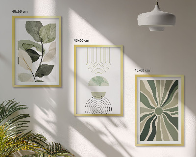 Composizione di quadri Motivi vegetali, geometria, vegetazione
