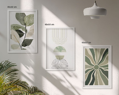 Composizione di quadri Motivi vegetali, geometria, vegetazione